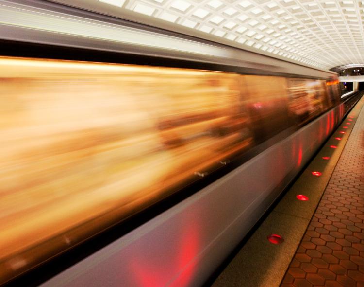 Metro train in Washington D.C.