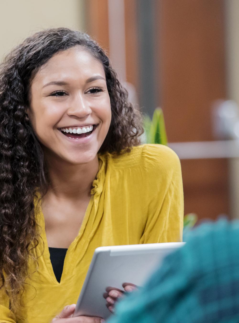Early career professional interviewing for a job
