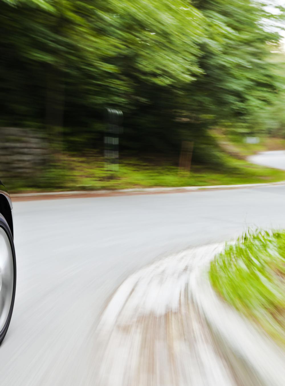 Car approaching a stop sign