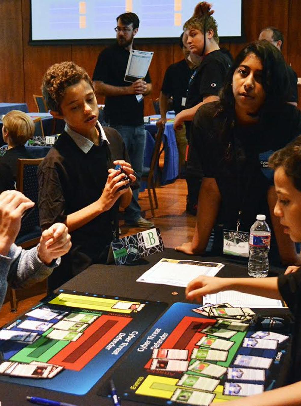 Elementary-aged STEM learners at a MITRE hosted event
