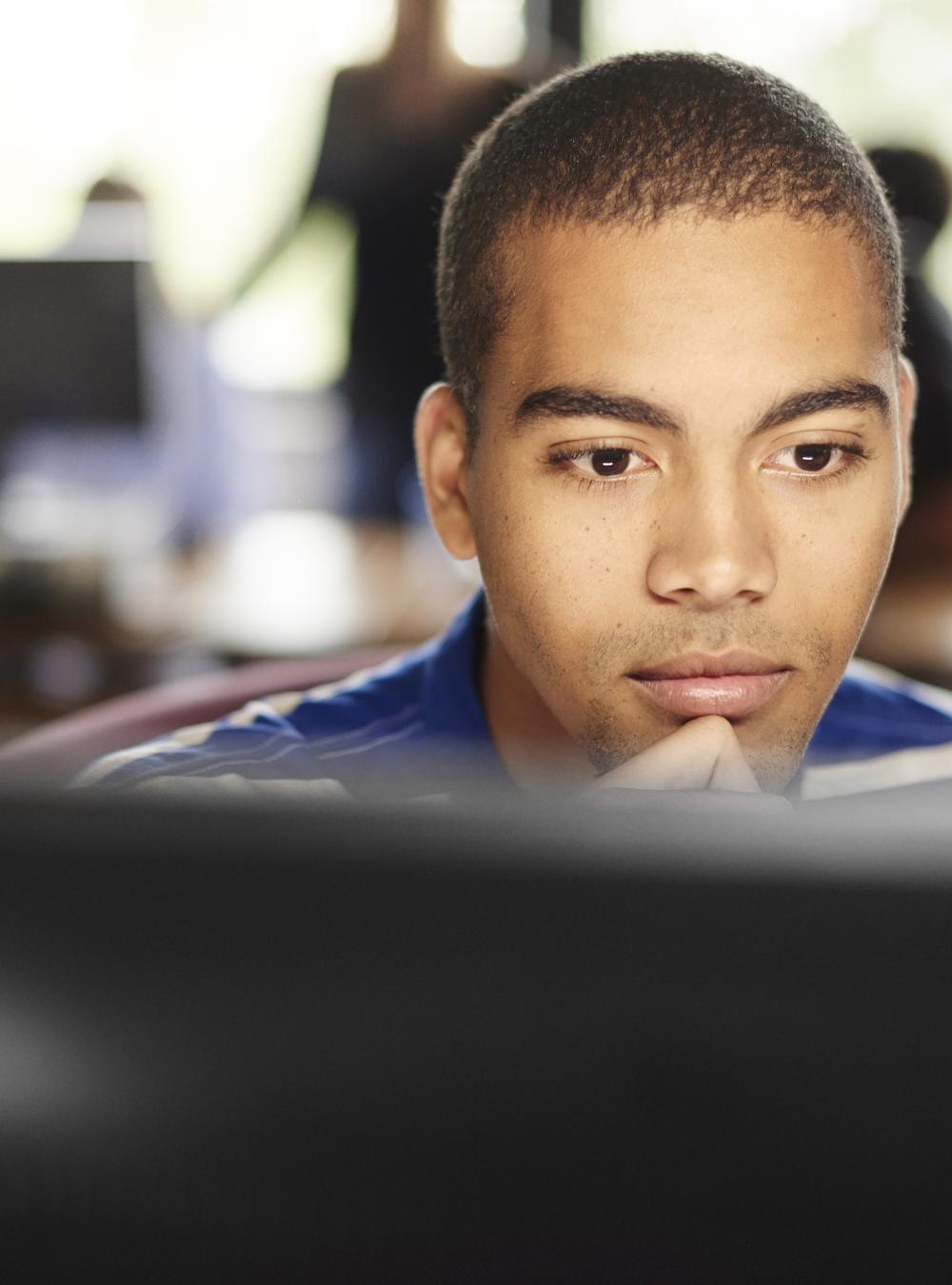 College student at an HBCU working a cyber challenge