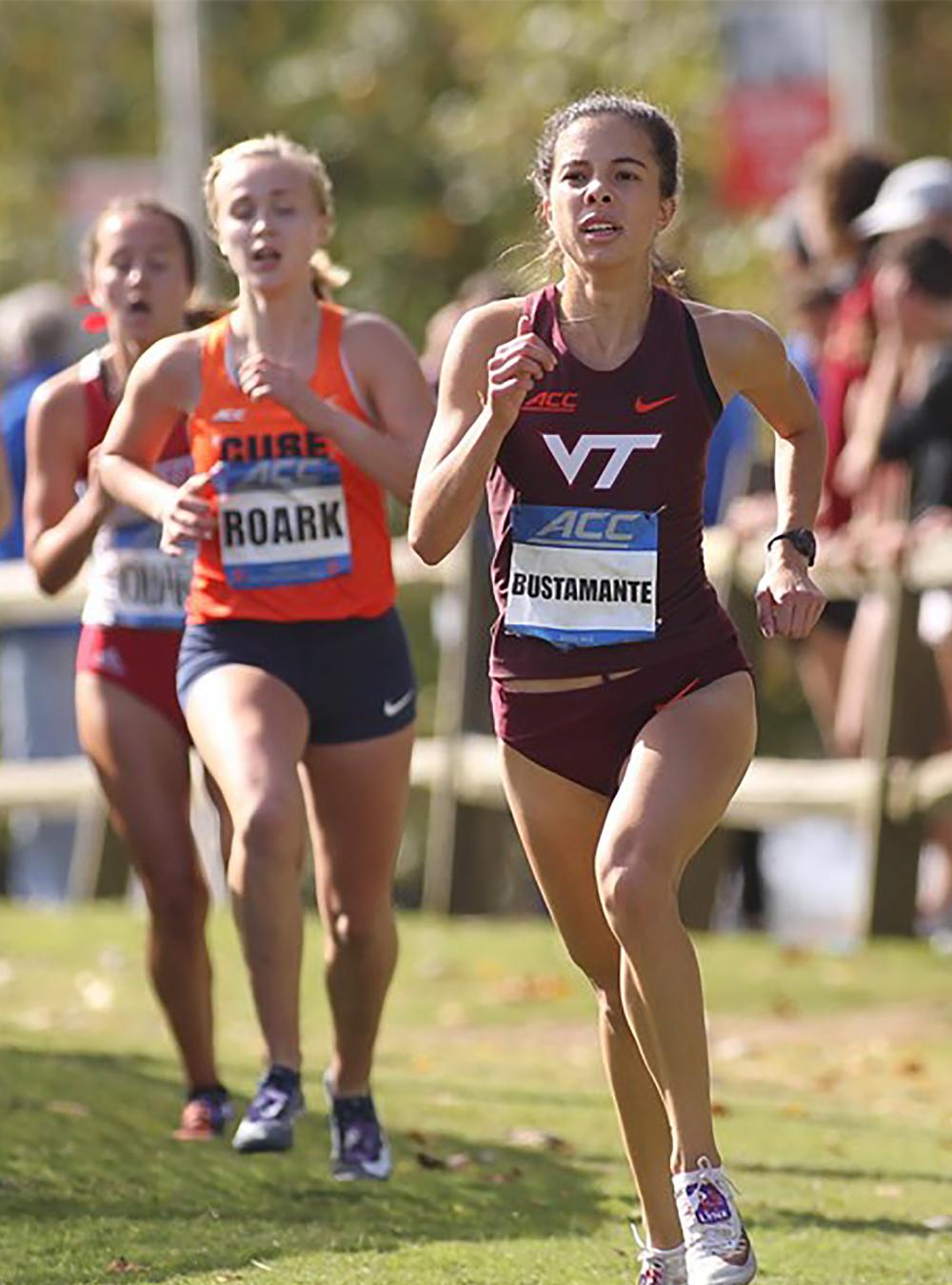 Reagan Bustamante runs cross-country track for Virginia Tech
