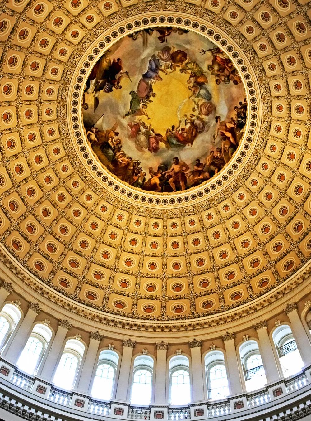 Interior of dome of a government building