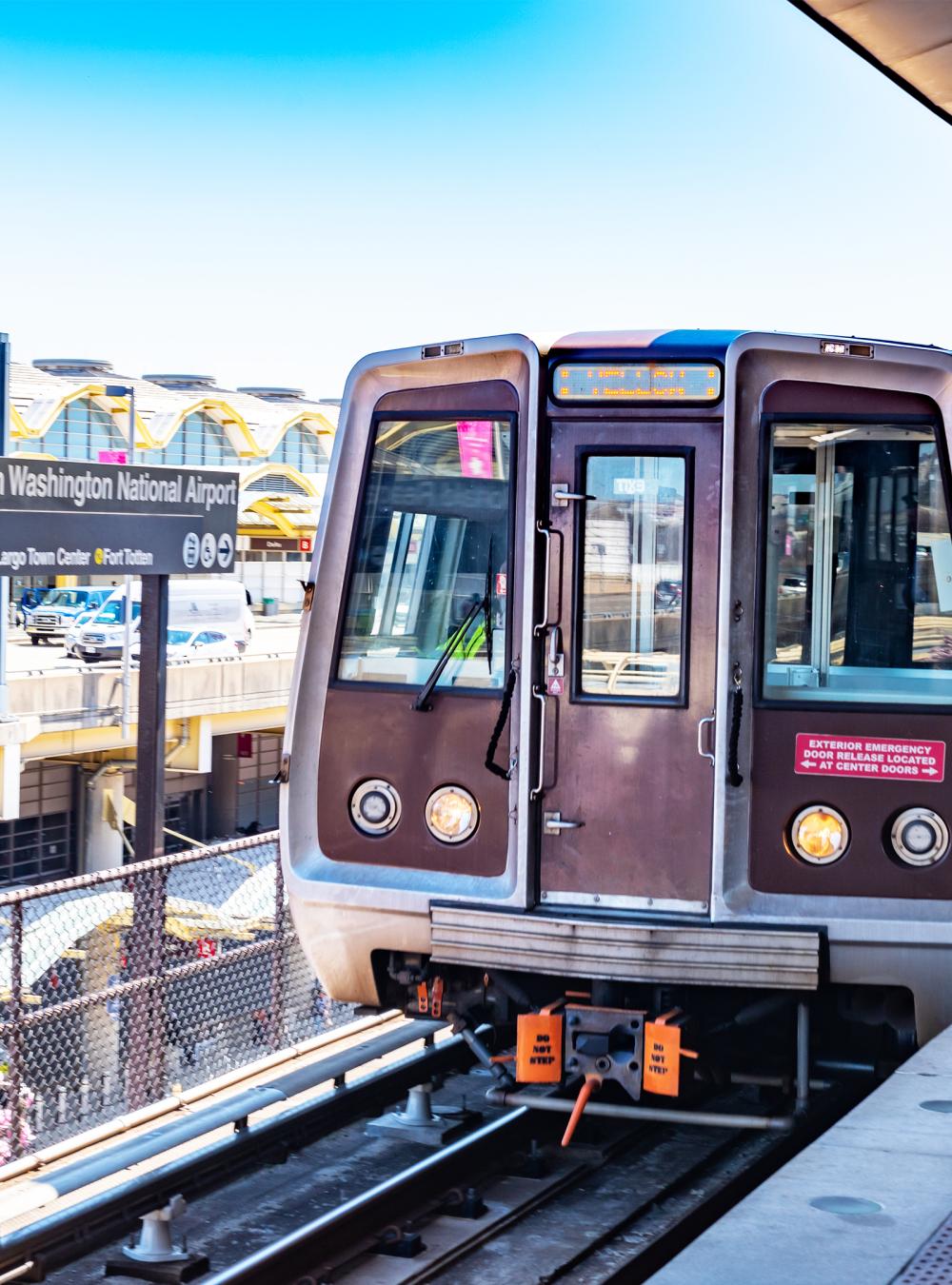 Metro Train Station at Reagan International Airport Washington DC