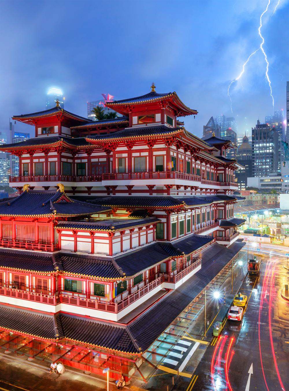 Singapore lightning storm