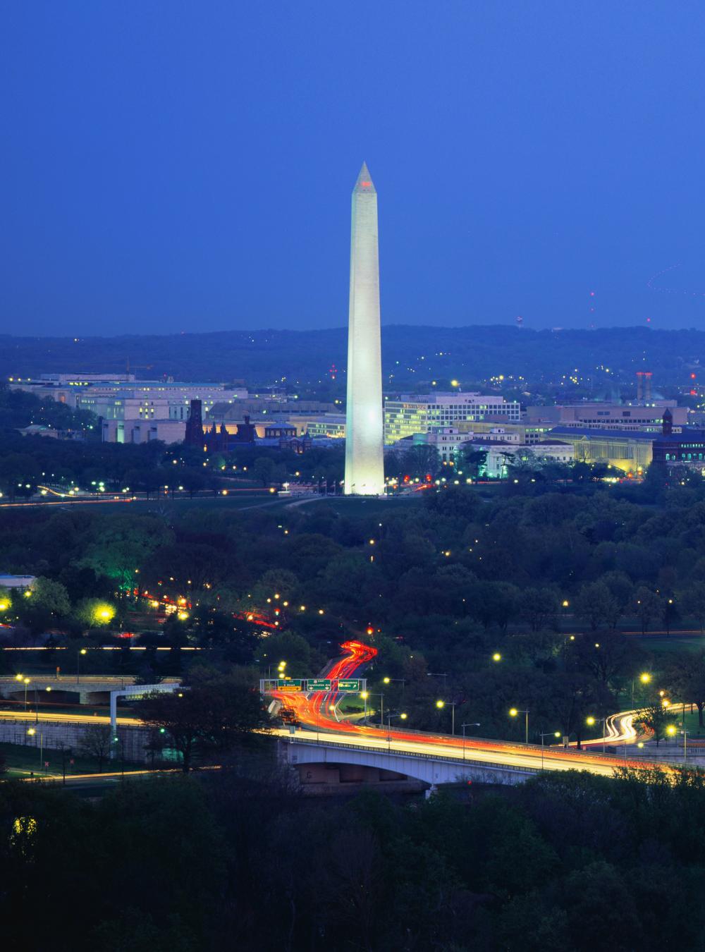 Washington D.C. skyline at night