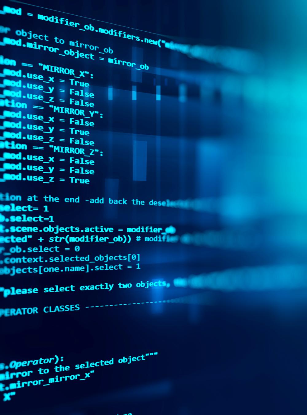 Programming code abstract technology background