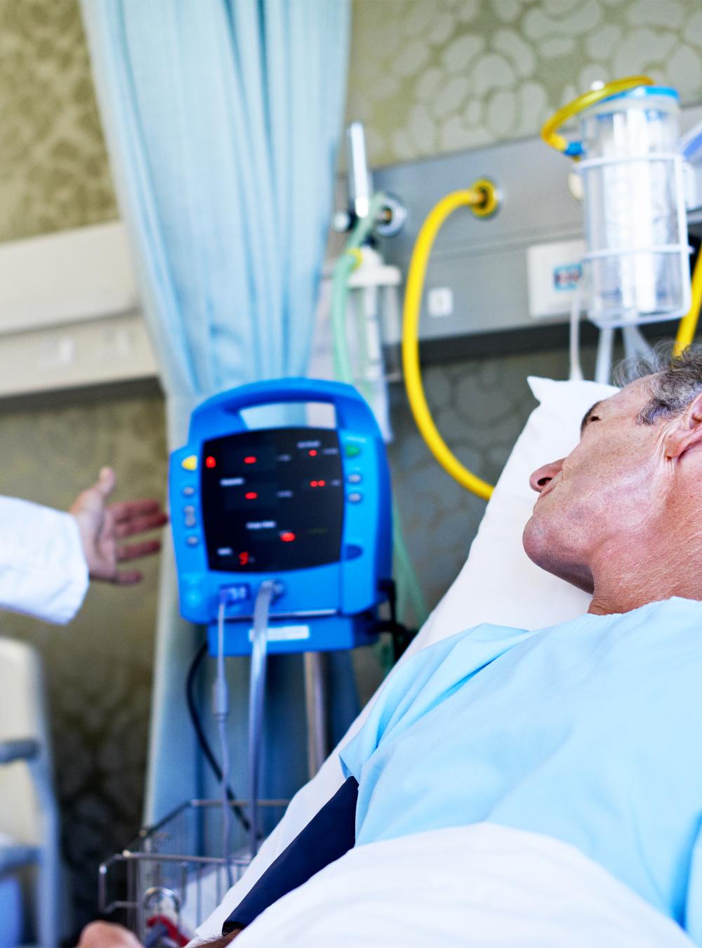 Doctor and patient looking at monitor