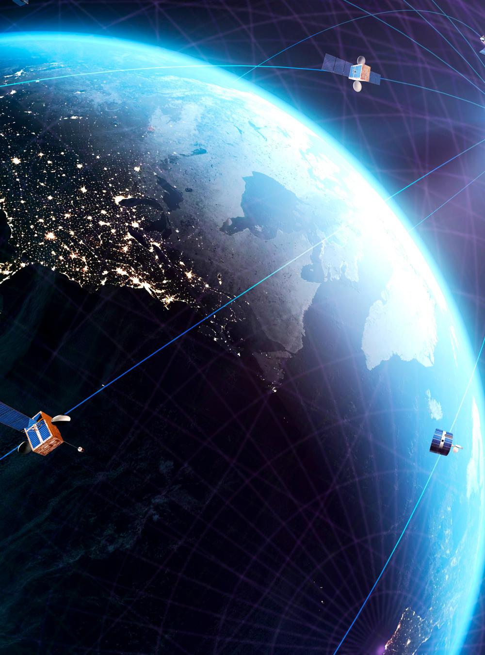 satellites orbiting earth 