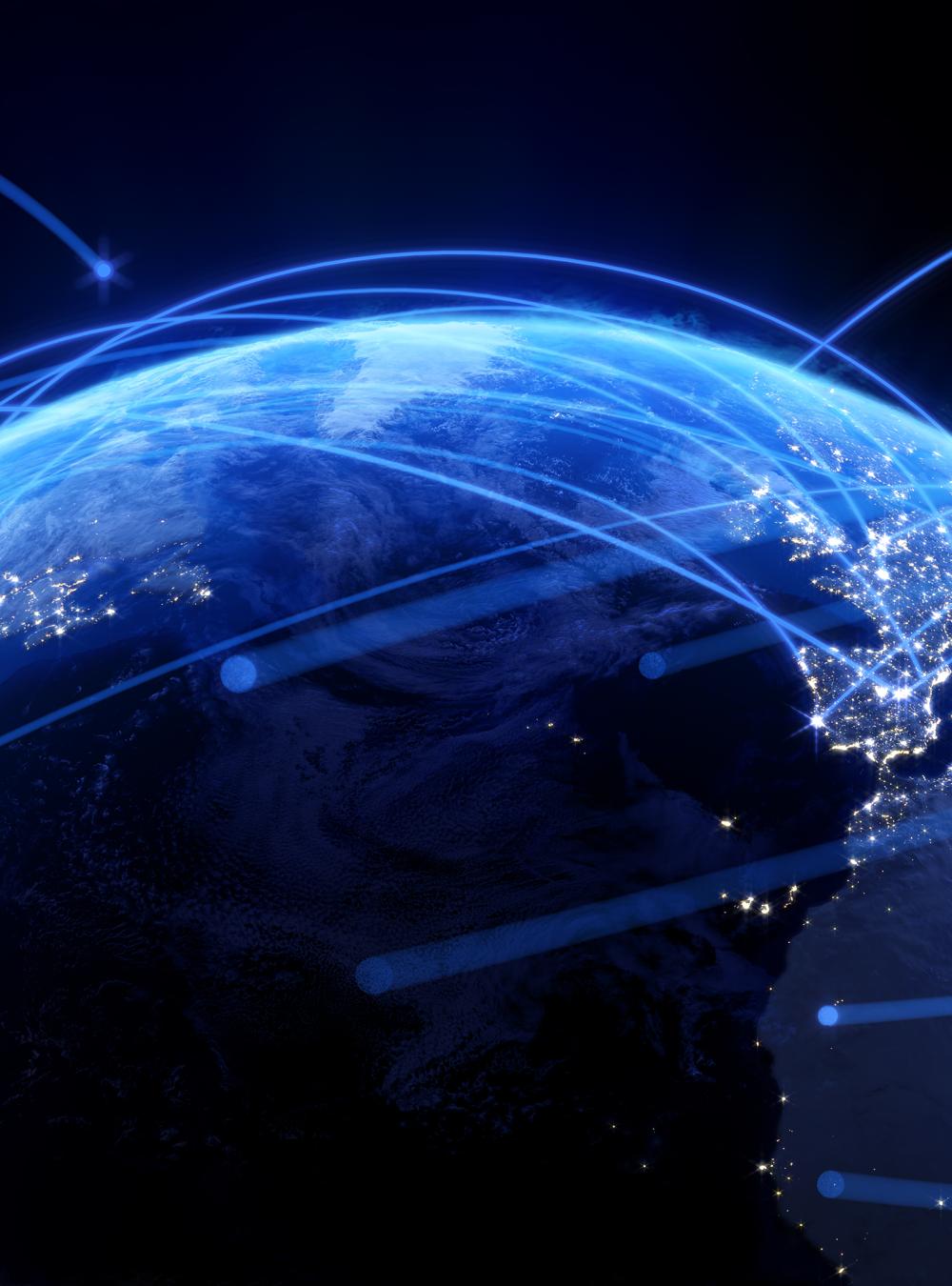 earth with data