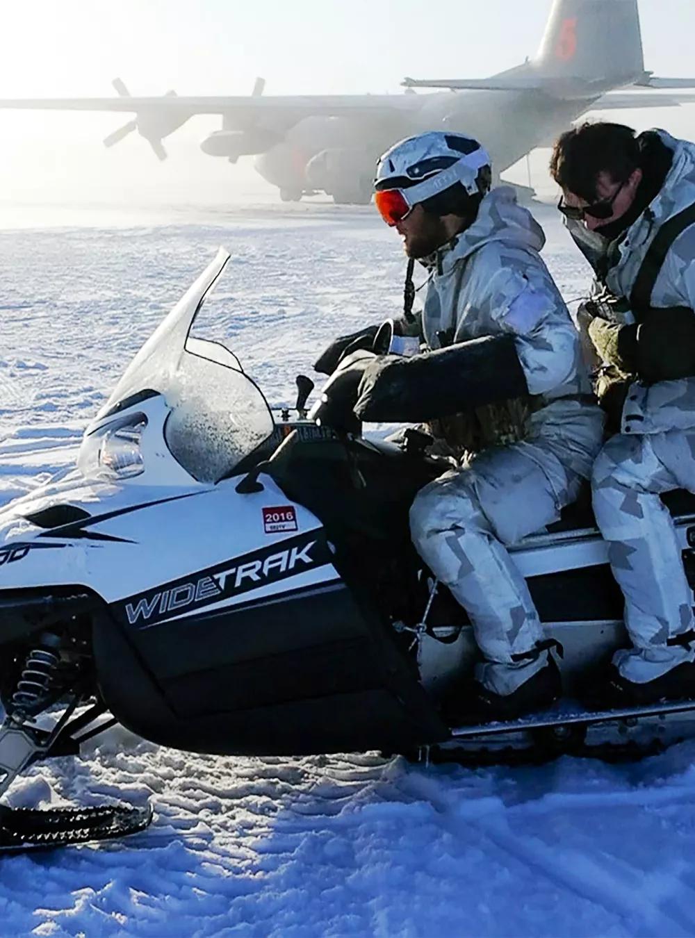 Special Forces on Snowmobile