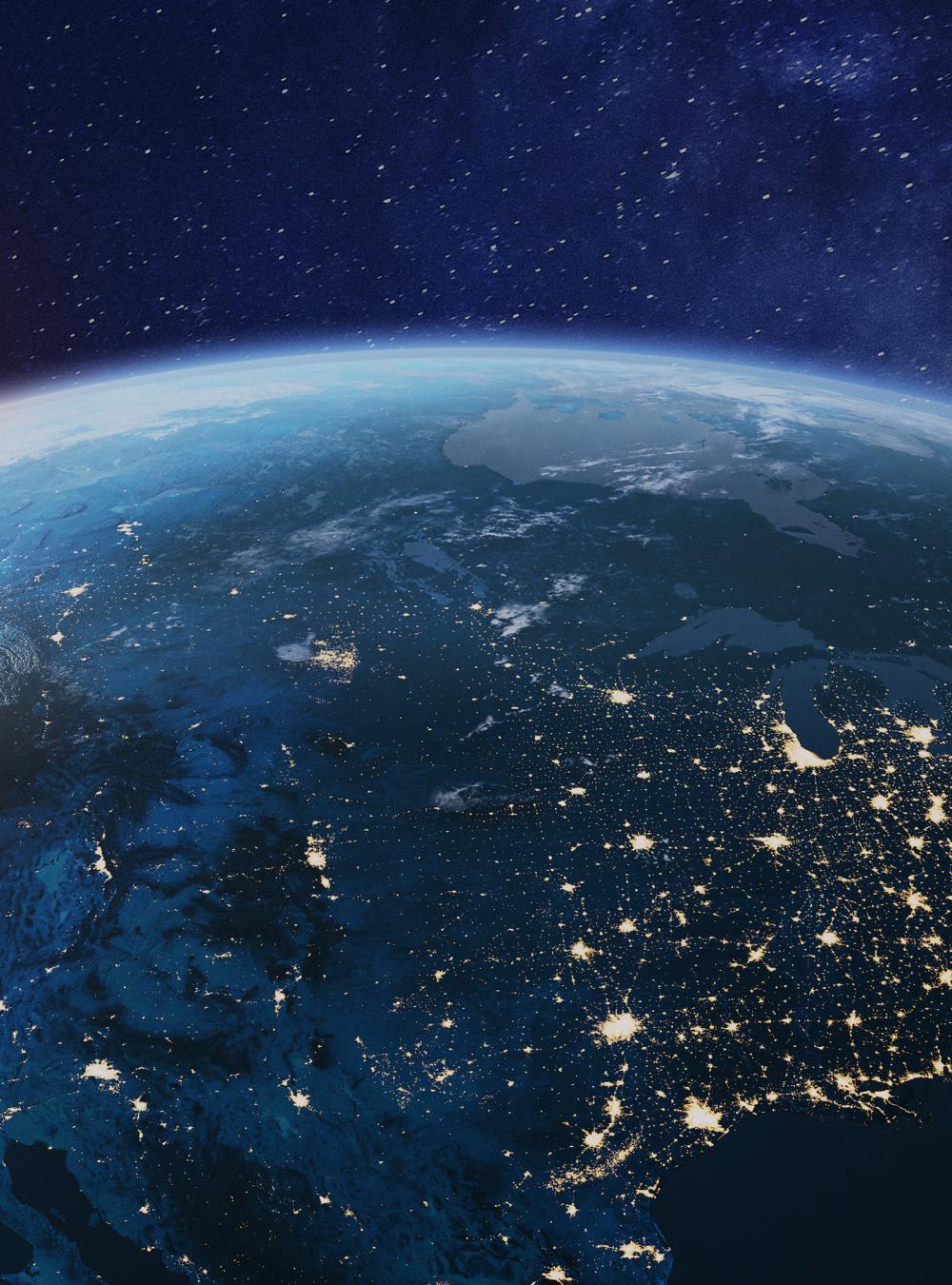 A view of North America from Space