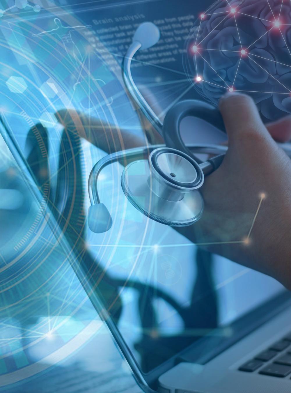 composite image of health and cybersecurity