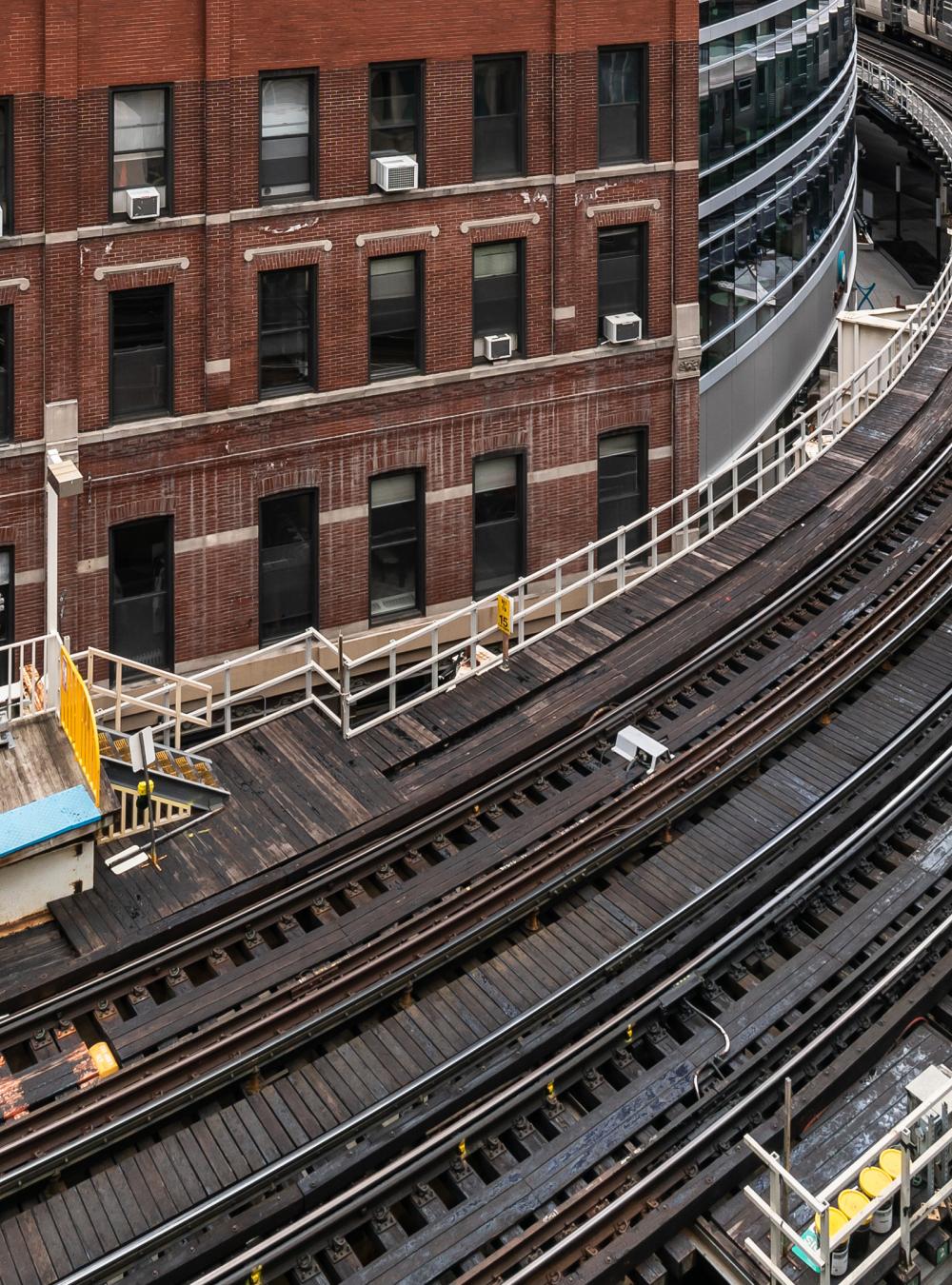 City rail tracks