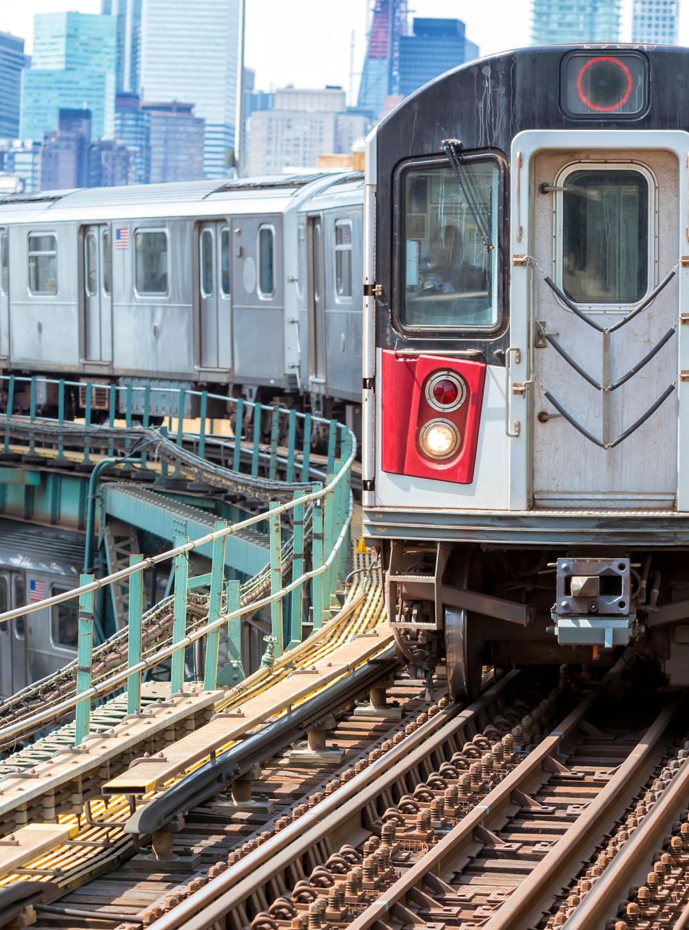 above ground commuter train