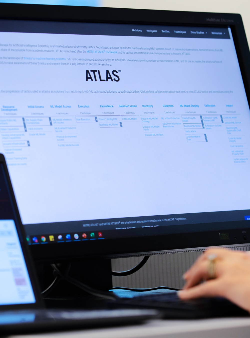 ATLAS on a laptop screen