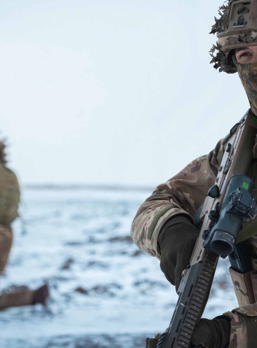 NATO soldiers in the snow