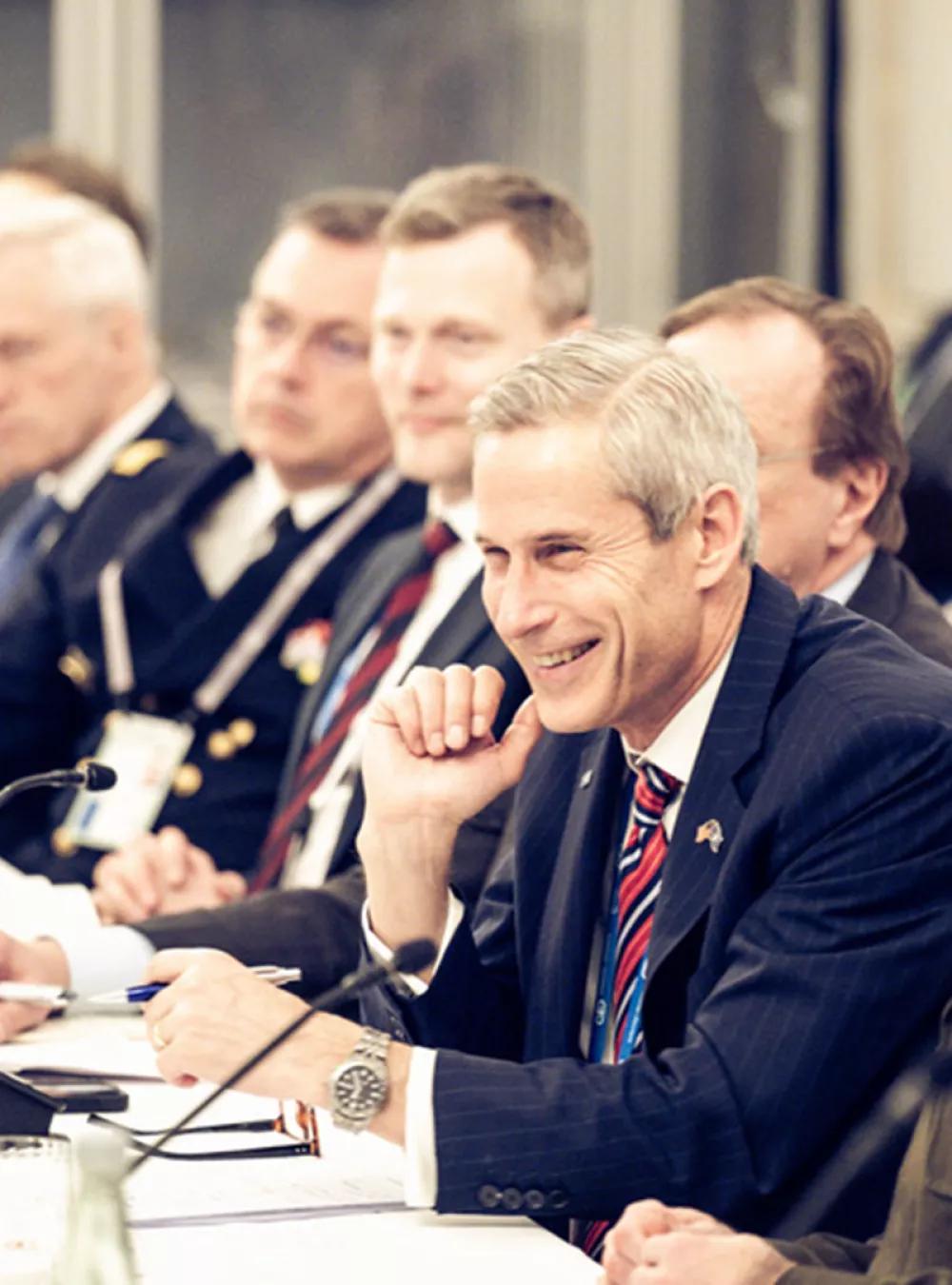 Keoki Jackson (second from right), MITRE National Security Sector SVP, represented MITRE at a Munich Security Conference