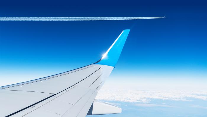 Two planes flying close together