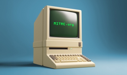 3D rendering of an old desktop computer
