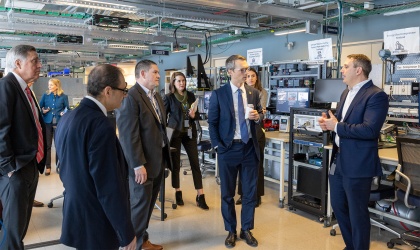 U.S. Rep. James Walkinshaw (D-Va.) touring our McLean, Va., headquarters