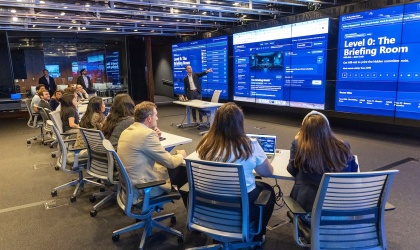 Meeting in a MITRE lab
