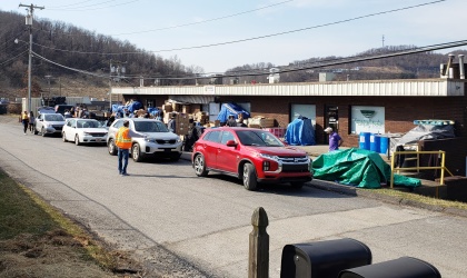 Food and necessities drop off area