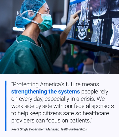 Doctor looking at a screen