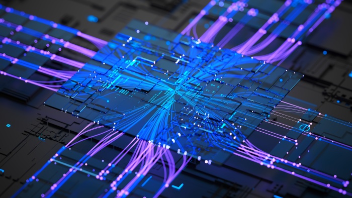 AI/computer chip concept